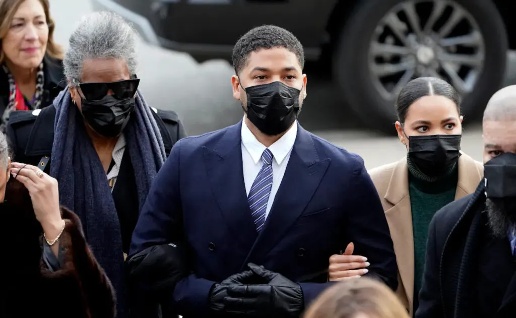 Jussie Smollett arrives at court