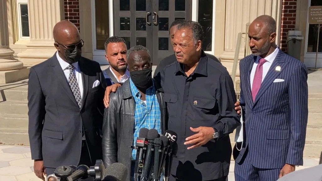 Marcus Arbery Sr During A Press Conference
